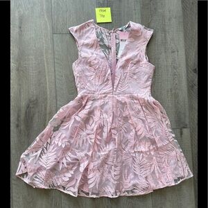 Minuet Lany Lace Illusion Dress in Pink Size Small